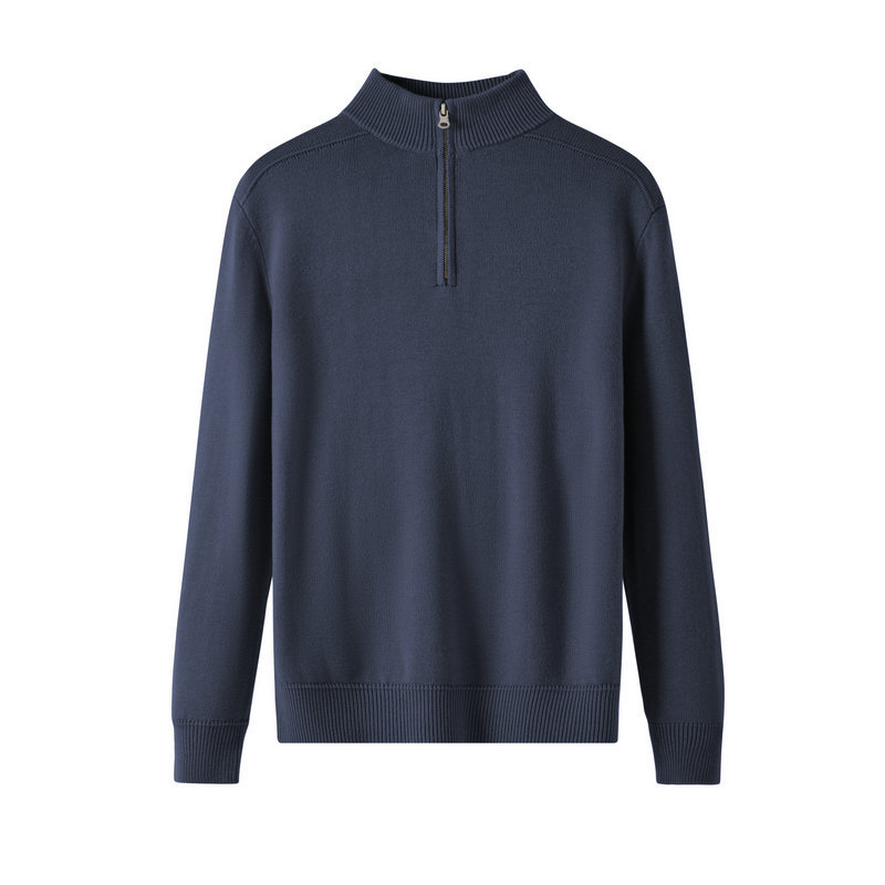 Men's Casual Stand-Collar Wool Sweater